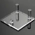 Hipiwe Clear Acrylic Display Stand - Set of 4 Three-Peg Easel Stands for Fossil, Coral, Geodes, and Collectibles