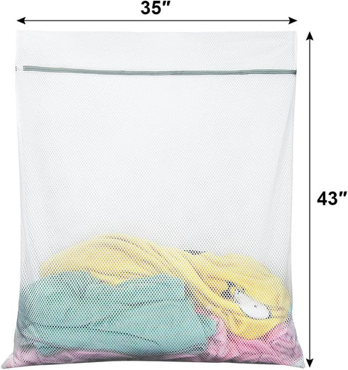 Vivifying Mesh Laundry Bags, 2 Pack Extra Large Honeycomb Laundry Bags Mesh Wash Bags with Zipper for Washing Machine, Coats, Stuffed Toys, Blanket, Sweater, Delicates Clothes by Vivifying