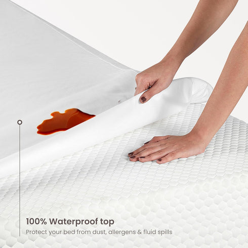 20 Inch Bioweaves Organic Waterproof Mattress Protector GOTS Certified Organic Cotton Crib Mattress Cover