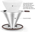 Pour Over Coffee Dripper, Professional Stainless Steel Filter, Paperless Reusable with Spoon and Silicone Tray