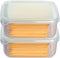 WonLiq 2 Pack-Cheese slicer Storage Containers with lids airtight Keeps slice Cheese Fresh