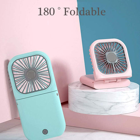 Portable Mini Neck Fan, Quiet Handheld USB Rechargeable Fan for Home Office Outdoor Travel