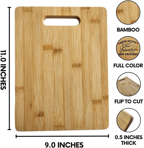 Cutting Board - Housewarming Gift for New Homeowners, New Apartment Gift Ideas, Realtor Closing Gift, 11inx9in