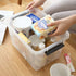 Plastic Bin with Lid - Mixed Size Latching Storage Box, 2 Packs, 6 Quart & 12 Quart