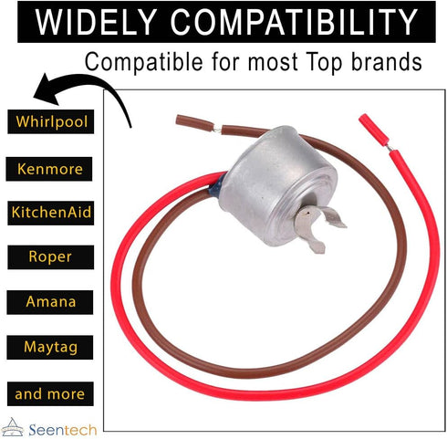 Lifetime 4387503 Refrigerator Bimetal Defrost Thermostat by Seentech - Compatible with Whirlpool, Ken-more Refrigerator/Freezer: Replaces PS11742474 AP6009317 WP4387503 343917 61002113