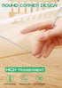 WingCanto 8x48 Inch New Clear Plastic Table Protector Cover Pad Office Desk Blotter Mat PVC Transparent Table Topper