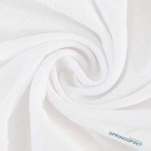 Queen Size Box Spring Cover with Smooth Elastic Woven Material, Dustproof, Washable, White, Wrinkle & Fading Resistant