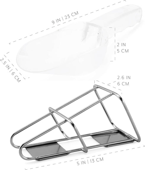 Darware Ice Maker Scoop with Holder, 2-Piece Set for Counter Top Ice Makers and Machines