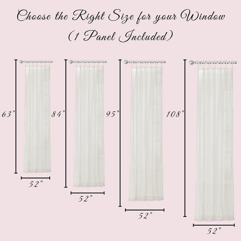 Elrene Home Fashions Greta Crushed Sheer Tie Tab Top Teen Kids Single Window Panel Curtain Drape, Purple
