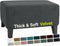 MAXIJIN Velvet Ottoman Slipcover Oversized Stretch Square Rectangle Footstool Slipcover Folding Storage