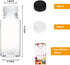 30pcs 8oz SUPERLELE Plastic Juice Bottles with Black and White Caps, Reusable Juice Containers with Lids for Juicing