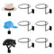BURIUS 9 Pcs Helmet Holder Wall Mount - Sturdy Metal Cowboy Hat Holder for Convenient Storage