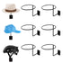 BURIUS 9 Pcs Helmet Holder Wall Mount - Sturdy Metal Cowboy Hat Holder for Convenient Storage
