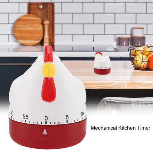 Alinory Chicken Timer, Lovely Chicken Timer Mechanical Kitchen Cooking Alarm Clock for Home Decor Timing Reminder