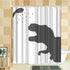 Animal Dinosaur Fabric Shower Curtain, Waterproof Polyester Fabric Bathroom Set with Hooks, 72x72IN