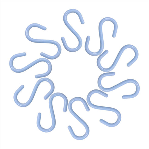 Mini Skater 2.5" Small Plastic S Shaped Hooks, Multifunctional Portable Hanging for Plants, Kitchen, Bathroom, Clothes