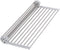 Roll-Up Sink Drying Rack, 17.7"(L) x 13.8"(W) - Gray Multipurpose Heat Resistant Over The Stainless Steel & Silicone