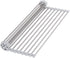 Roll-Up Sink Drying Rack, 17.7"(L) x 13.8"(W) - Gray Multipurpose Heat Resistant Over The Stainless Steel & Silicone