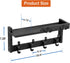 dreampossible Coat Rack Wall Mount with Shelf, Coat Hanger Wall Mount with Key Hooks and Mail Holder, Wood Entryway