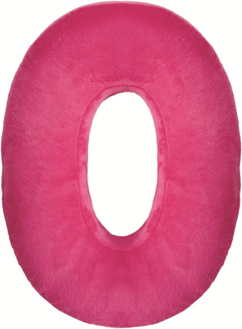iscream Lettermania O Initial 16" Candy Collage Print Microbead Pillow, Fleece Back