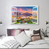 Window View Paintings for Wall, Tucson Arizona Cityscape Canvas Art, 16"Wx24"H, Framed Ready to Hang