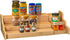 Spice Rack Kitchen Cabinet Organizer, 3 Tier Bamboo Expandable Display Shelf