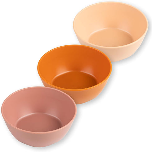 Tiny Twinkle Tableware 3 Pack Dish Set - BPA-Free Kids Dinnerware Set (Sand, Cinnamon, Taupe)