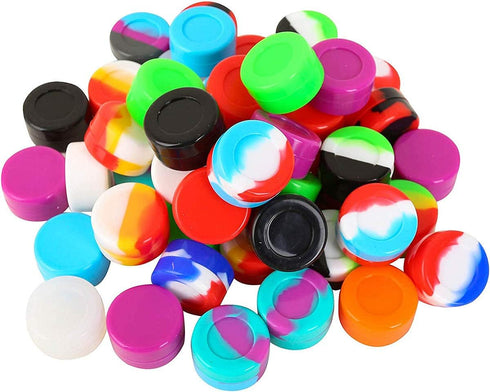 20pcs 5ml Silicone Container Non-Stick Food Grade Oil Wax Concentrate Jars (Color Random)