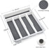 HaWare Silverware Tray for Drawer, Flatware Organizer with Soft Grip Lining and Non-slip Rubber Feet