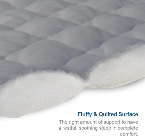 Twin Mattress Protector Pad Waterproof Quilted, Breathable & Cooling Cover Fitted for Kids with Deep Pocket Up to 14",