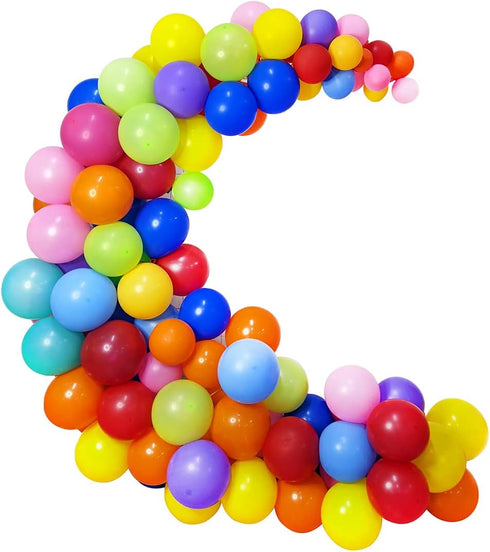 Runch 100pcs Latex Balloons, 12inch Multicolor, Premium Thick Balloons for Birthday, Party, Christmas, Wedding
