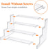 Lifewit 4 Tier Clear Display Risers Stand, Plastic Organizers for Figures, Cupcake, Dessert, Desktop Display