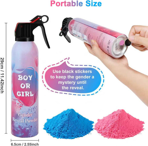2 Packs, 10ft Large Gender Reveal Smoke Bombs Pink & Blue Biodegradable Powder Spray for Baby Boy or Girl Reveal
