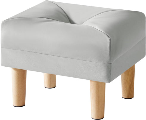 YMYNY Small Footstool Ottoman, Faux Leather Footrest with Sponge Padded Seat, Step