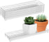 JoyHuaTrade 5 PCS Plastic Plant Tray Saucer, Rectangular Windowsill Plant Drainage Stand for