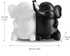 5" YU FENG Adorable Elephant Bookends in Black&White Resin Unique Cute Book Ends for Home Bedroom Desk Bookshelf