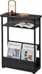 Narrow Side Table,3-Tier Slim End Table with Storage Shelf,Modern Sofa Table Thin