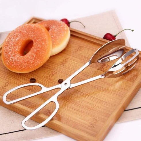 KEBE 2-PACK Serving Tongs - Stainless Steel Kitchen Tongs for Buffet Party Catering, Thickening Food Serving