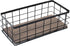 ROSE BLOOM Small Metal Wire Storage Basket, Decorative Wood Base Organizer for Bathroom, Kitchen, Laundry Room (1 Pack)