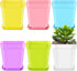 Zubebe 240 Pack Plastic Seedling Pots 3 Inch Flower Pots Small Square