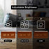 OCT17 Alarm Clock with Qi Wireless Charging Pad Compatible with iPhone Samsung, Brown Wood LED Digital Clock with Sound