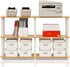 Furinno 3-Tier Double Size Storage Display Rack, Beech/White, Model 99130BE/WH