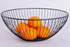 Low Black Metal Fruit Basket Stand, Kitchen Fruit Bowl for Counters, Wire Fruit Basket