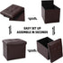 17x13x13inches ALASDO Storage Ottoman Footrest Stool Small Ottoman with Storage Foldable Ottoman Leather Foot Rest