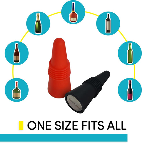 Ah So Wine Opener - Two Prong Cork Puller with 2 Wine Stoppers for Wine Bottles - Stainless Steel Ideal for Removing