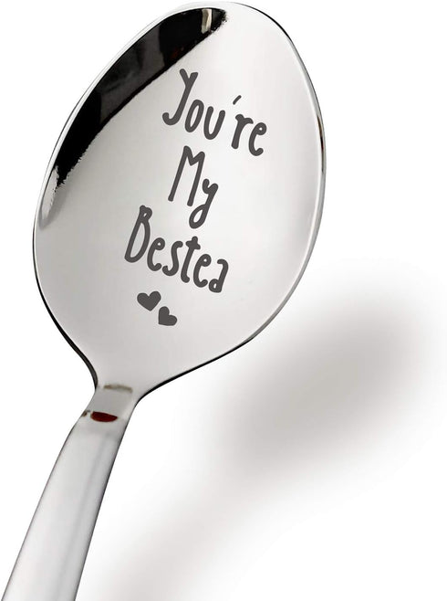Best Friendship Spoon for Women, Funny Tea Spoon You're My Bestea, Perfect Gift for Tea Lovers