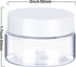 6 Pack 2 oz Plastic Pot Jars, Round Clear Leak Proof Cosmetic Container Jars with White Lids for Travel Storage