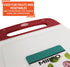 Mirro 16x10" Plastic Cutting Board - White/Red with Silicone Covering