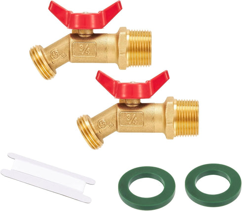 RouLiPouLi Outdoor Garden Hose Faucet Ball Valve Hose Bibb Shut Off Valve 3/4"