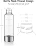 1L MOKKOM Soda Maker Bottle, Reusable Sparkling Water Bottles, BPA Free PET Carbonating Bottles, Replacement Bottle